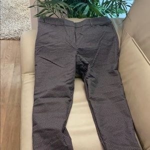 Liz Claiborne black and white patterned trousers
